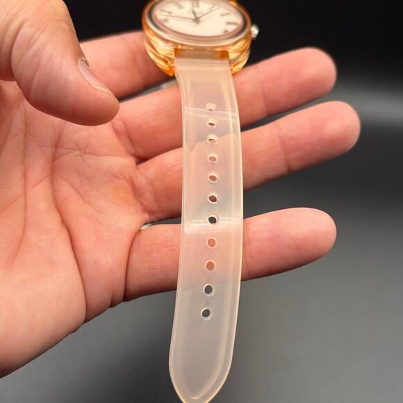 Fossil Womens ES4856 Jude 38mm Peach Silicone Three Hand Quartz Watch NIBWT - Picture 11 of 14